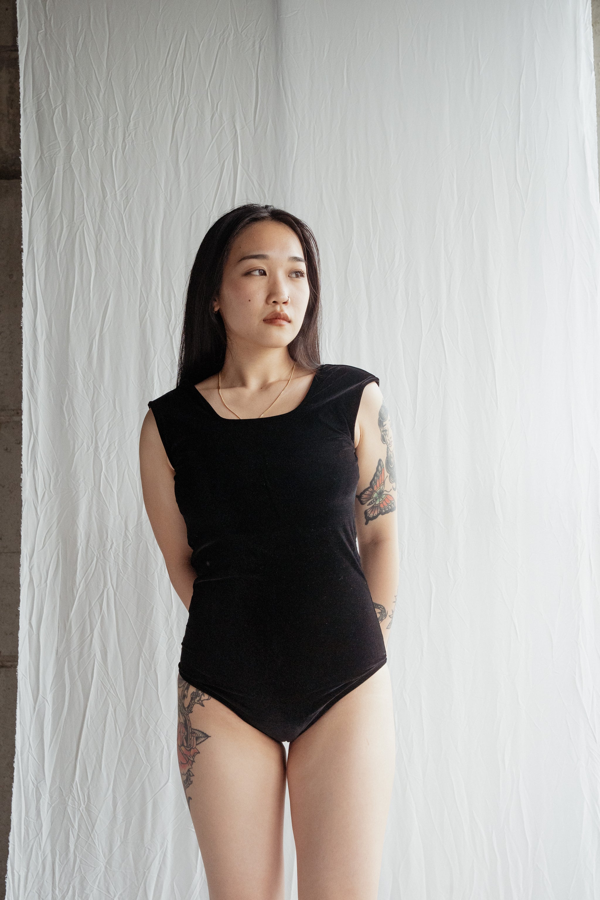 velour onepiece -black- – HALLELUJAH SWIM