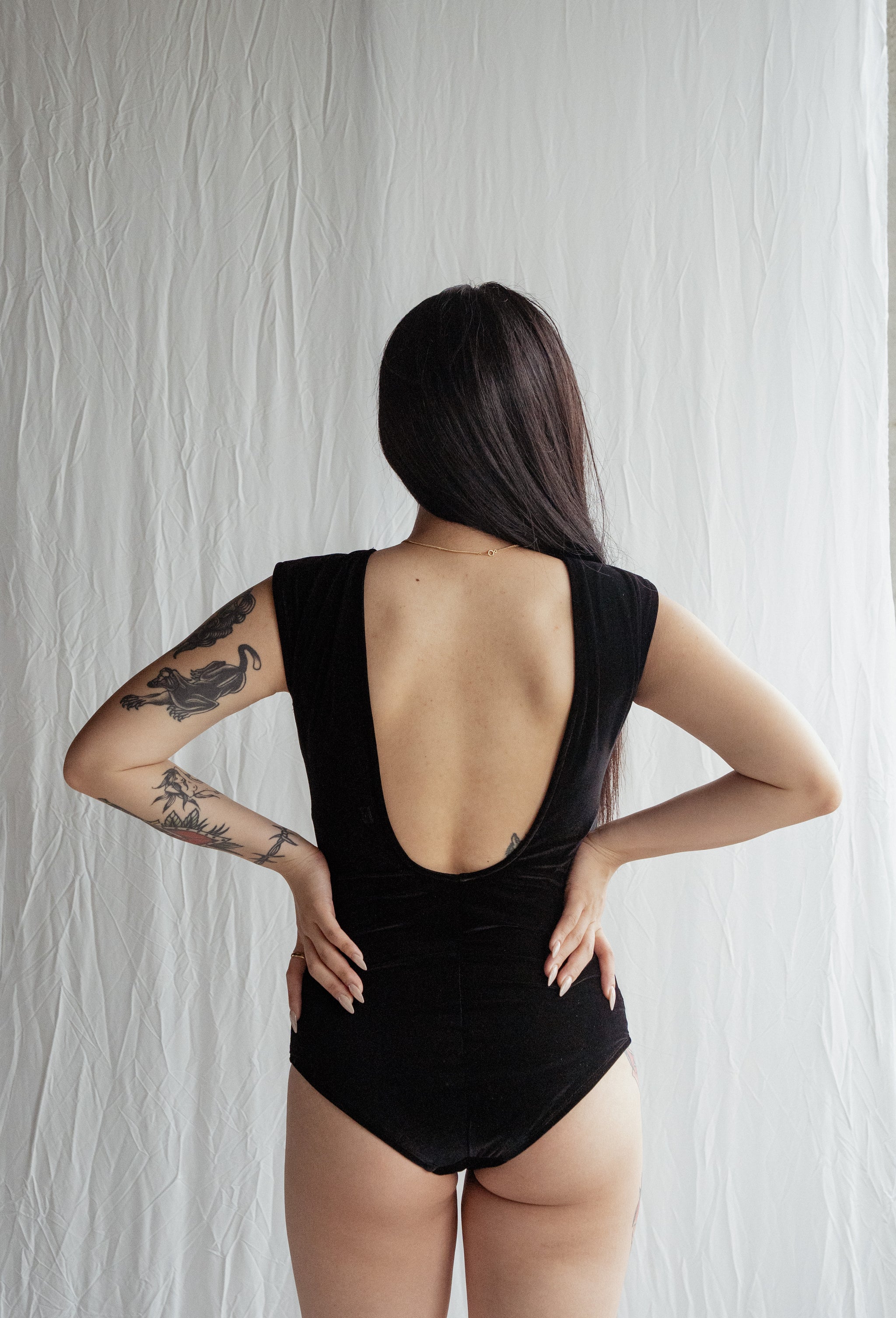 velour onepiece -black- – HALLELUJAH SWIM